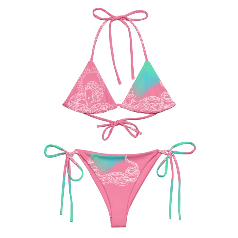 Pink snake swimsuit deals