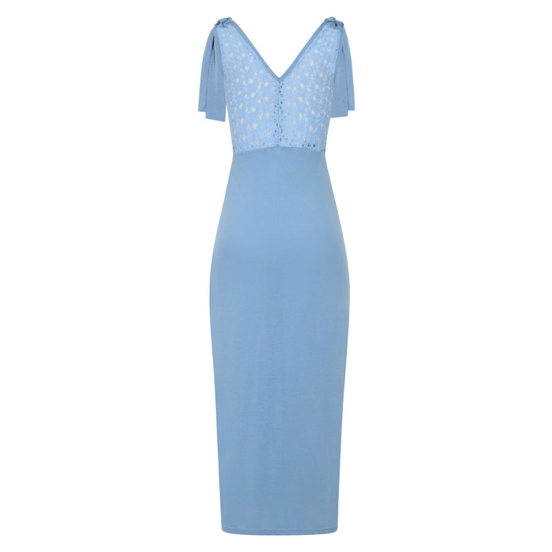 Thumbnail of Blue Lace Back Maxi Dress image