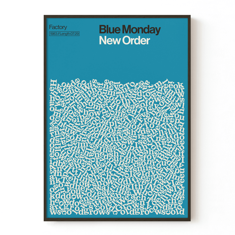 Thumbnail of Blue Monday - New Order - Song Lyric Print - A2 image