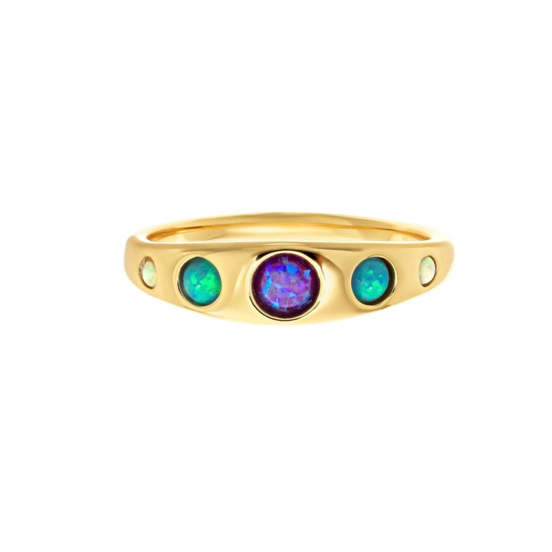 Thumbnail of Blue Opal Ombre Via Ring image