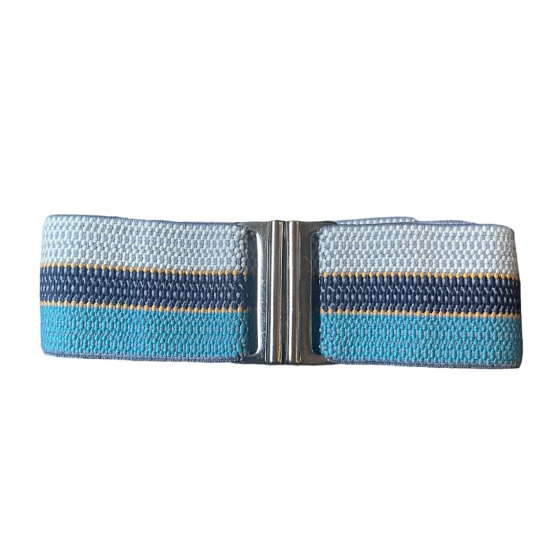 Thumbnail of Blue Petrol White And Grey Elastic Belt image