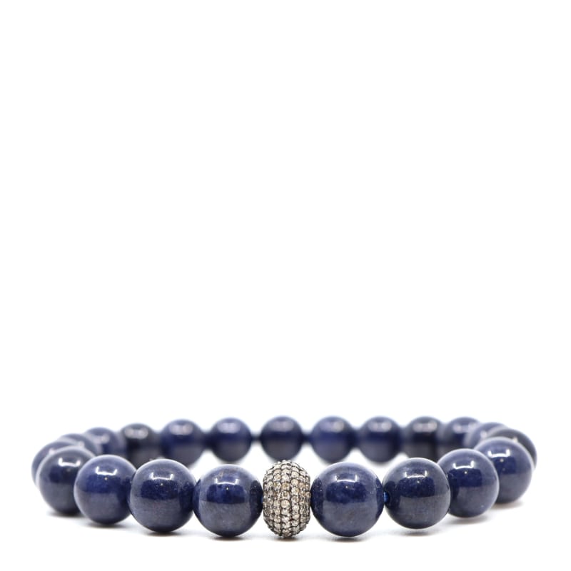 Thumbnail of Blue Sapphire & Diamond Donut Beaded Bracelet image