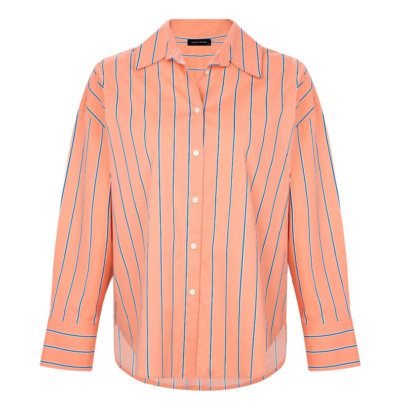 Thumbnail of Blue Stripe Oversize Pink Shirt image