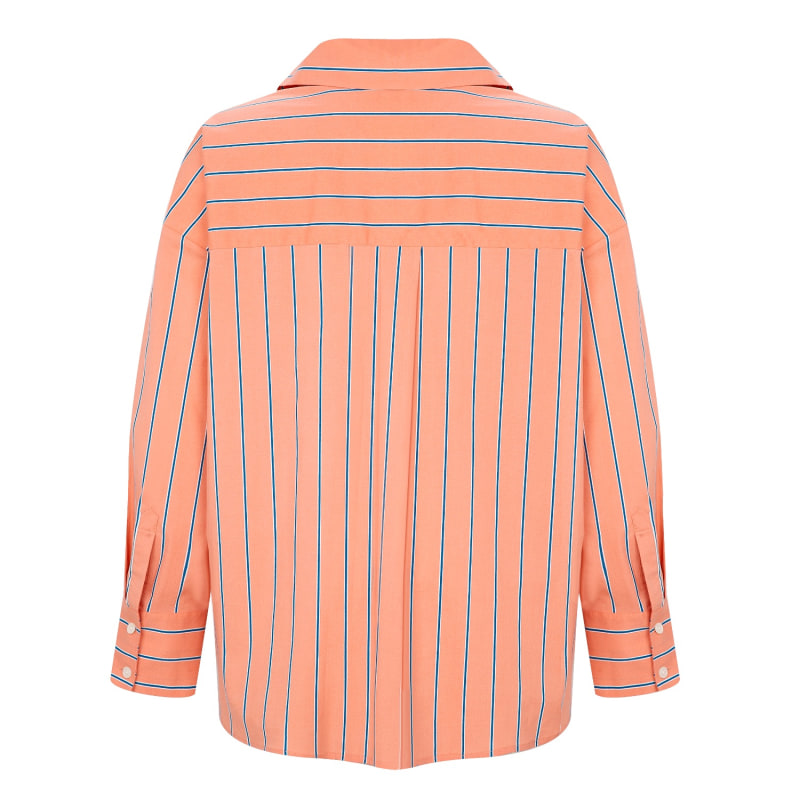 Thumbnail of Blue Stripe Oversize Pink Shirt image