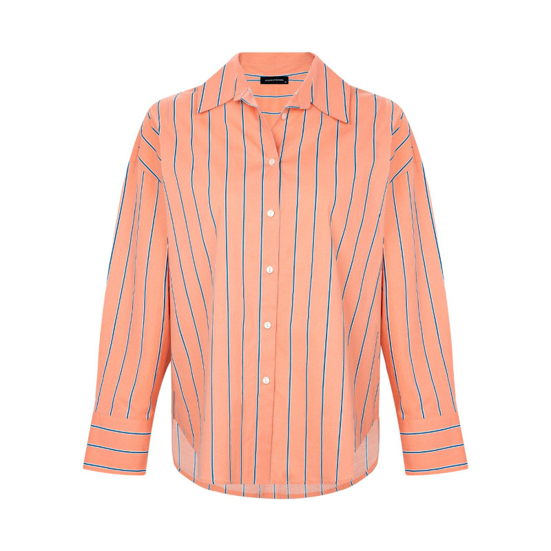 Thumbnail of Blue Striped Oversize Shirt Pink image