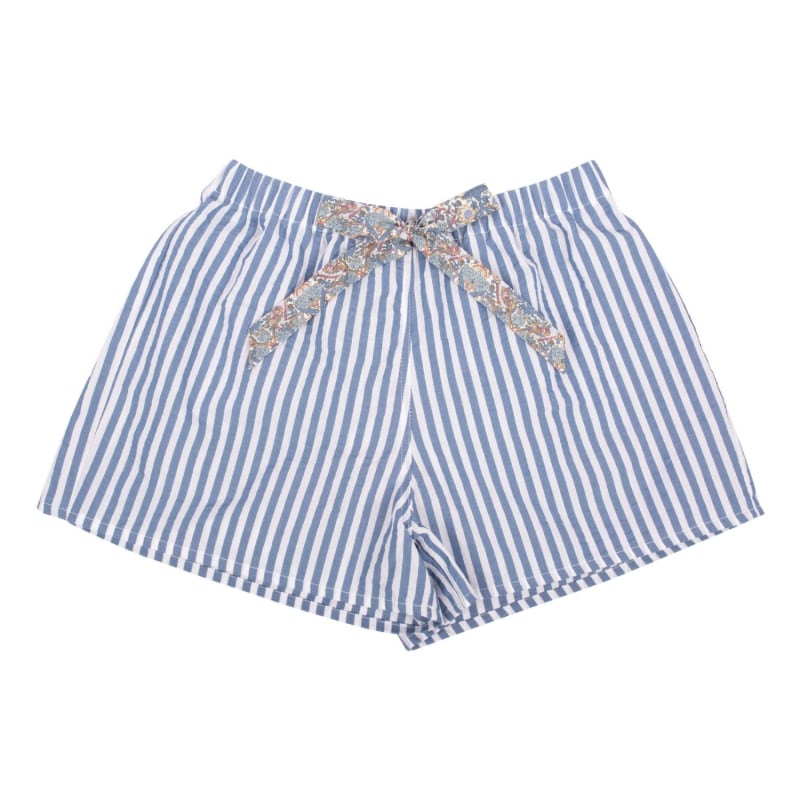 Thumbnail of Blue Stripes Seersucker Pyjama Shorts image