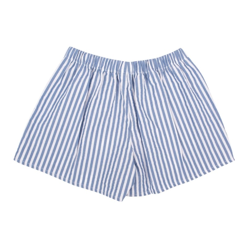 Thumbnail of Blue Stripes Seersucker Pyjama Shorts image