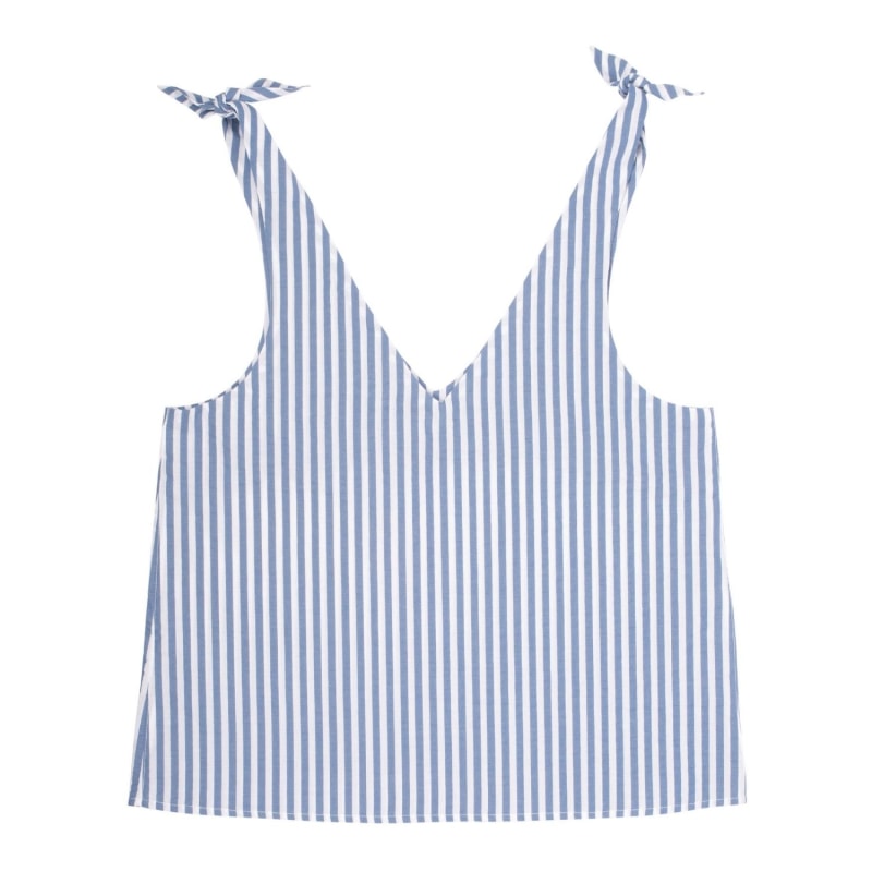 Thumbnail of Blue Stripes Seersucker Tank Top image