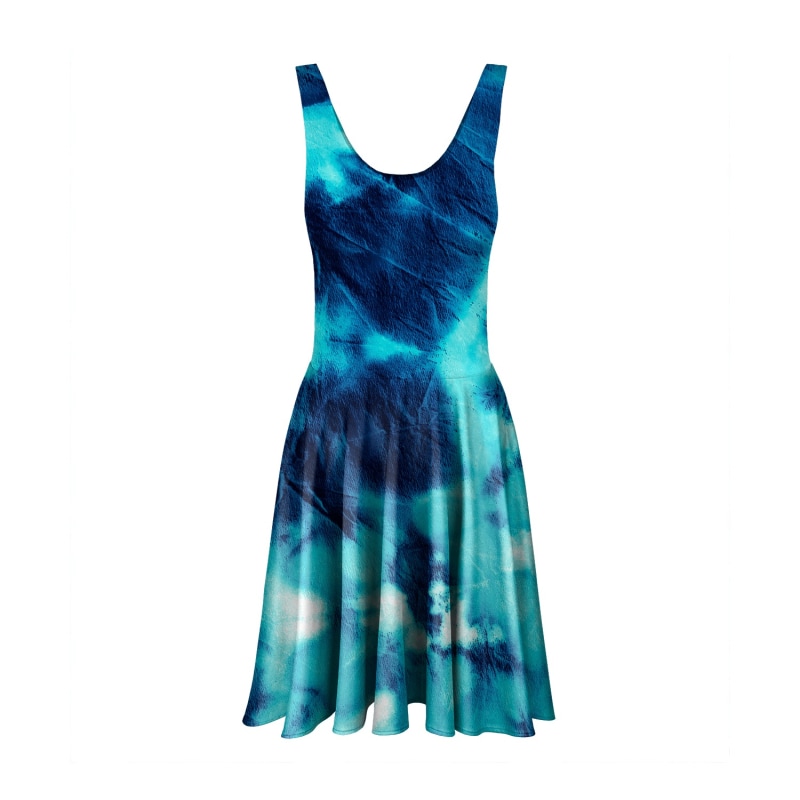 Thumbnail of Blue Tie Dye Circle Dress image