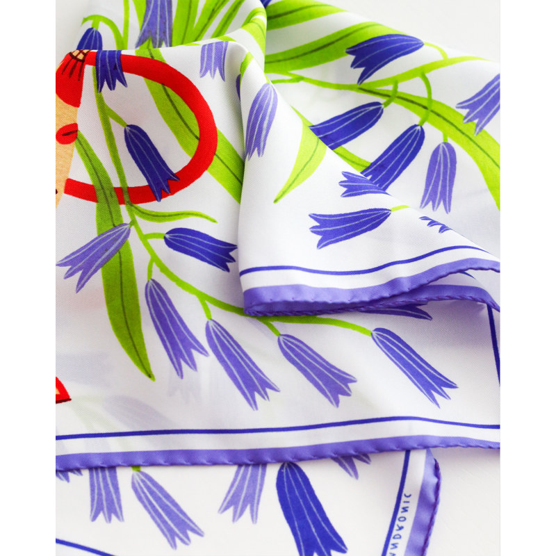 Thumbnail of Bluebells Small Silk Scarf image