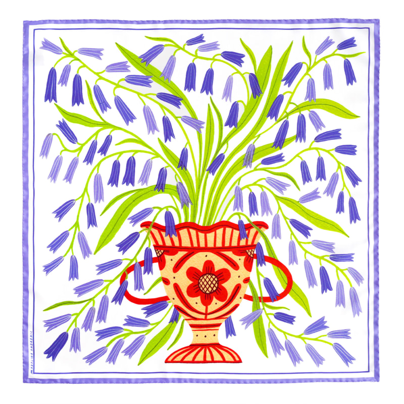 Thumbnail of Bluebells Small Silk Scarf image