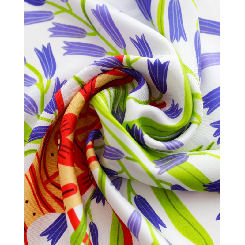 Thumbnail of Bluebells Small Silk Scarf image