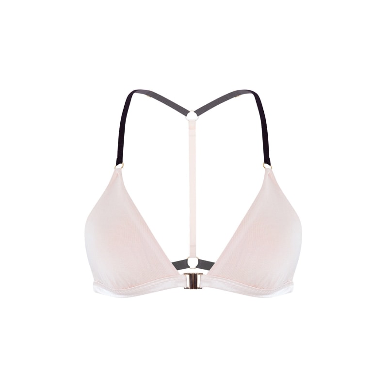 Thumbnail of Blush Pink Silk Jersey Triangle Bralette image