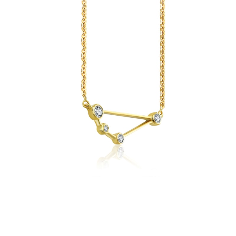 Thumbnail of Capricorn Zodiac Constellation Necklace 18K Yellow Gold & Diamond image