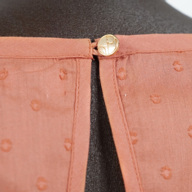 Thumbnail of Strasbourg Blouse - Cotton Summer Blouse - Peonidin Peach image