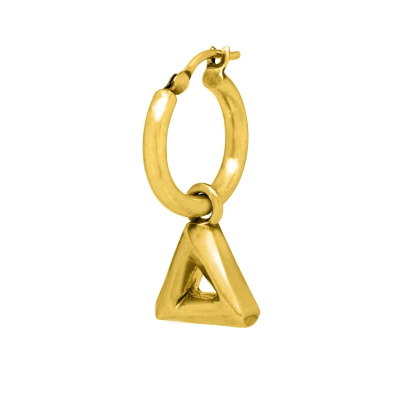 Thumbnail of Trigonum Hoop Earring In Gold image