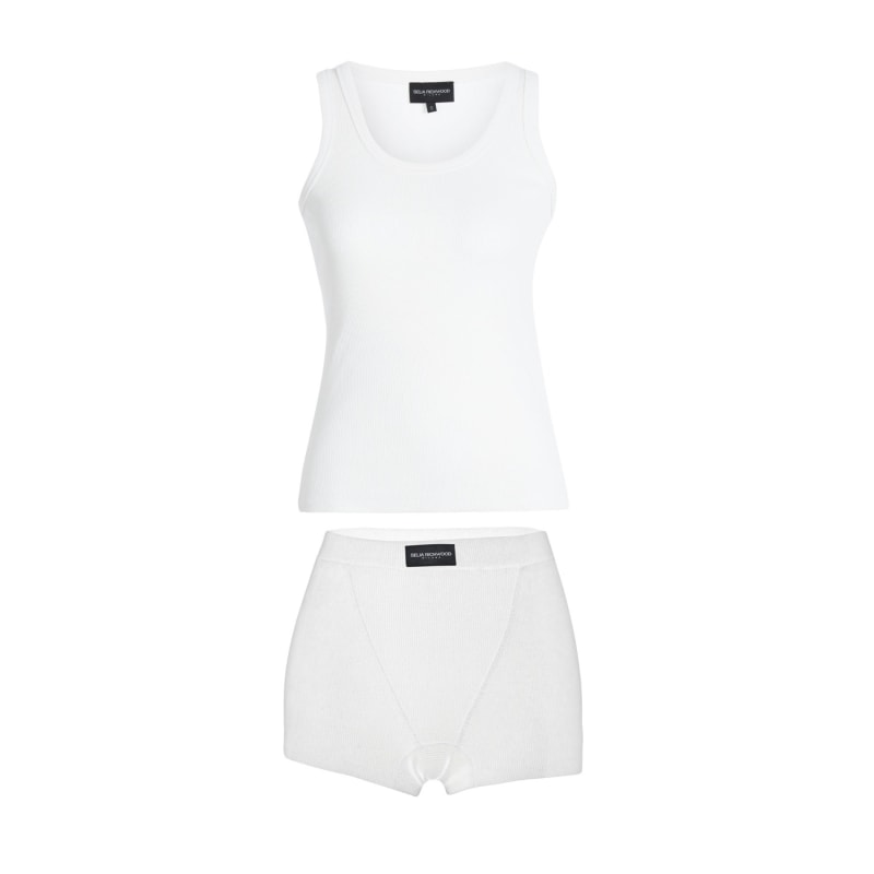 Thumbnail of White Tank Top & Boxer Set image