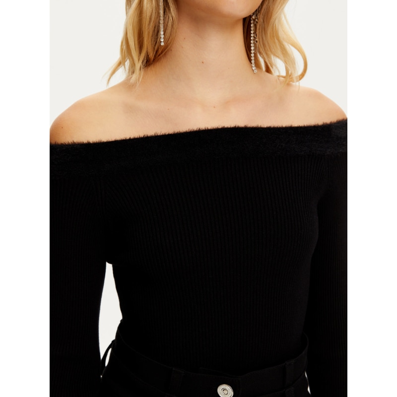 Boat neck knitwear top
