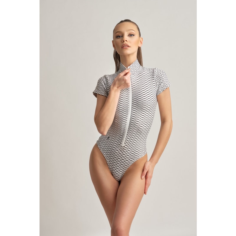 Patterned bodysuit sale