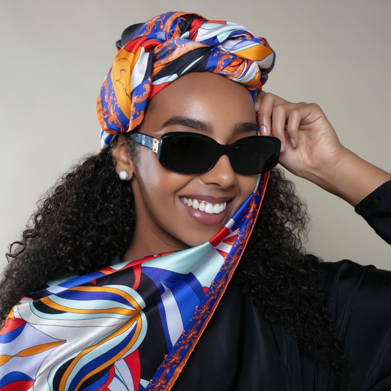 Large satin sale head scarf