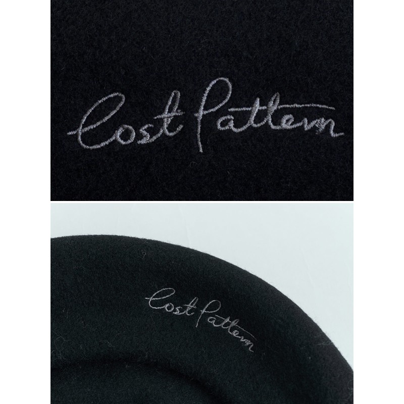 Bon Chic Wool Beret - Black | Lost Pattern NYC | Wolf & Badger Bon Chic Wool Beret - Black | Lost Pattern NYC | Wolf & Badger