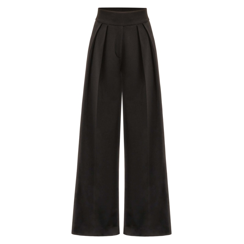 Thumbnail of Born To Run High-Waist Wide-Leg Trousers - Black image