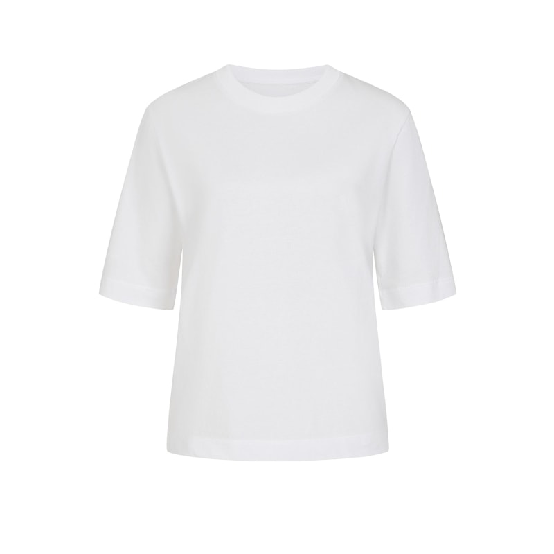 Thumbnail of Boxy Plain White Organic Cotton Tee image