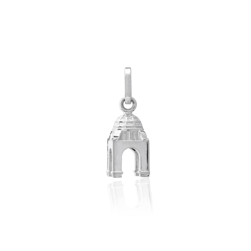 Thumbnail of Exquisitely Detailed Monument To The Revolution Charm Handmade In Sterling Silver image