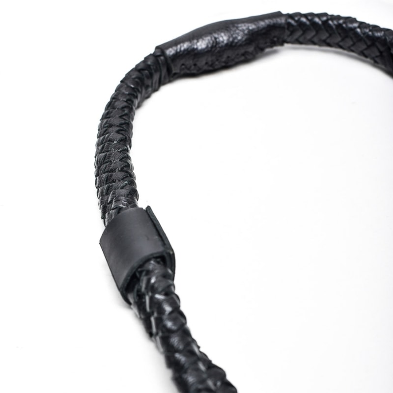 Thumbnail of Leather Knitted Necklace Monique image