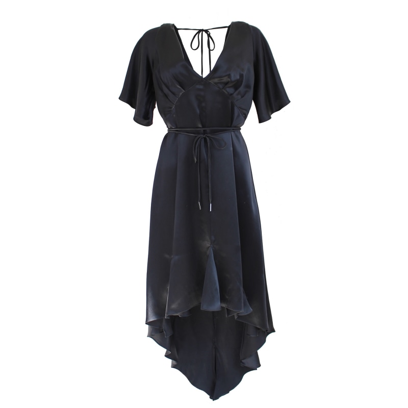 Thumbnail of High Low V Dress Black image