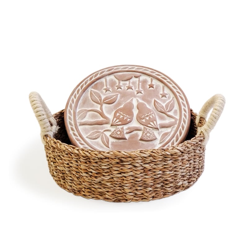 Bread Warmer & Basket - Lovebirds Round, KORISSA