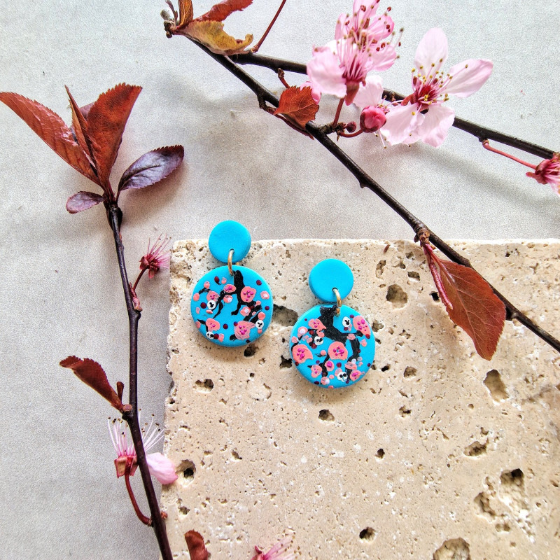 Cherry Blossom Drop Earrings