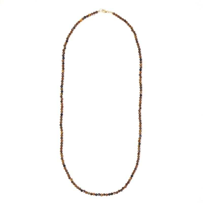 Thumbnail of Dainty Brown Tiger's Eye Beaded Necklace image