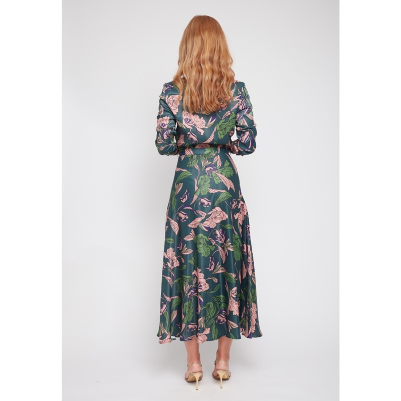 Thumbnail of Bruna Floral Print Midi Work To Evening Shirt Dress image