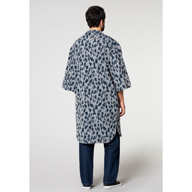 Thumbnail of Yukata Shirt Navy Blue & White. image