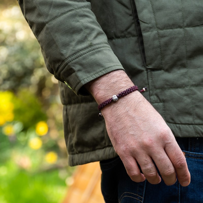 Buddha Wine Red Rope Bracelet For Men Red Harbour UK Bracelets