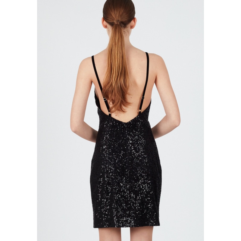 Little black sequin cocktail dresses hotsell