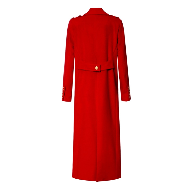 Thumbnail of Nastasia Royal Red Maxi Military Coat image