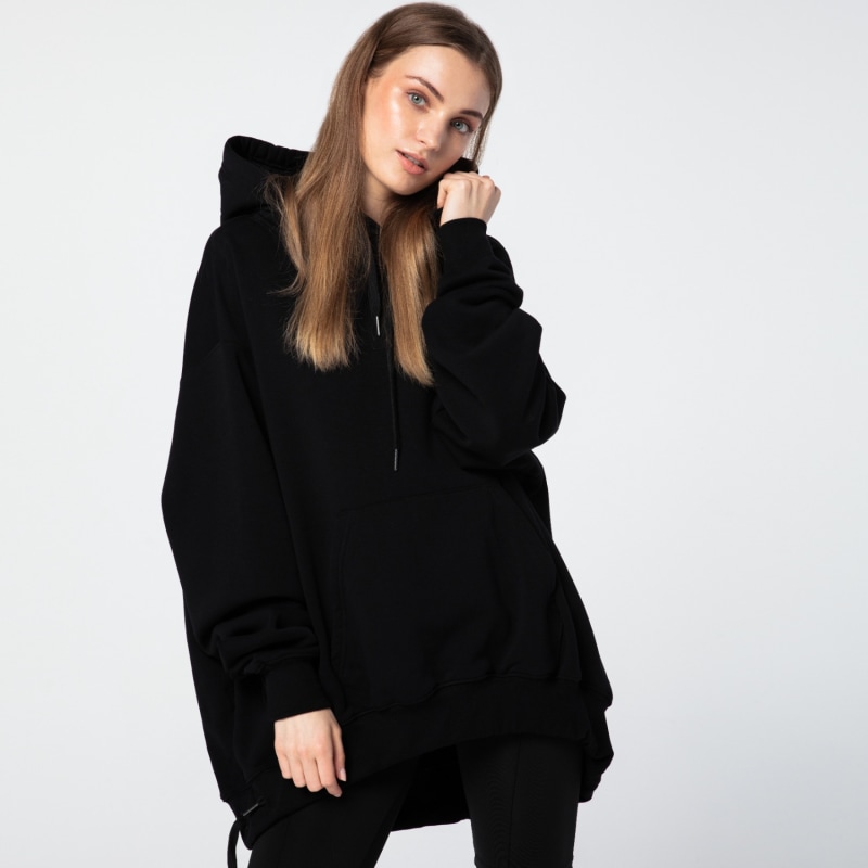 black over sized hoodie