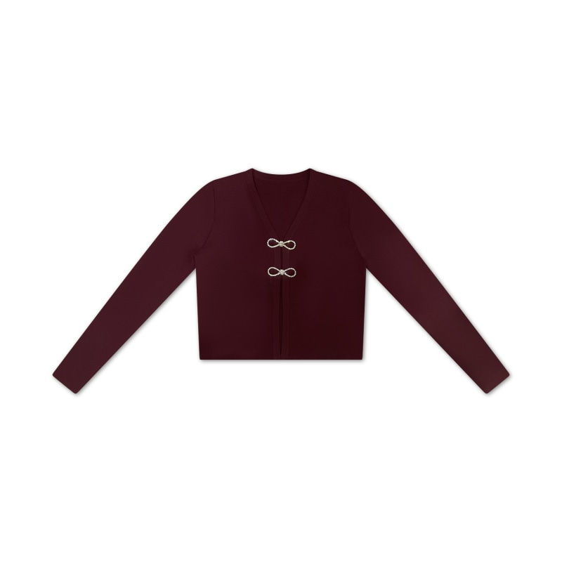 Maroon Rhinestone Bow Maroon Rhinestone Bow