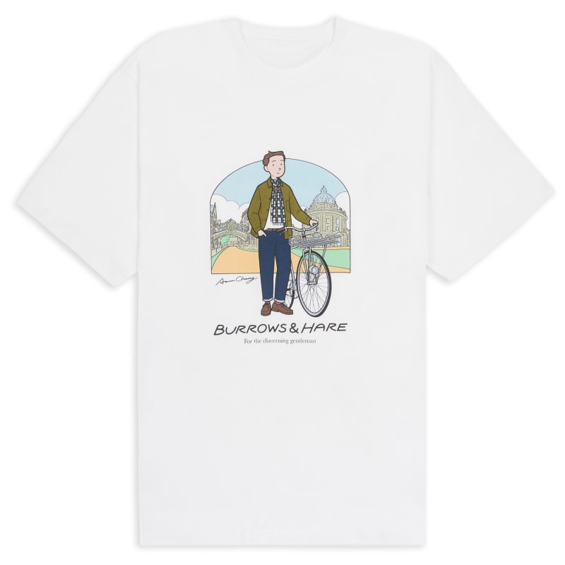 Thumbnail of Burrows & Hare Organic Egyptian Cotton Printed T-Shirt - White image