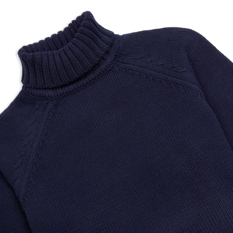 Thumbnail of Burrows & Hare Roll Neck Jumper - Navy image