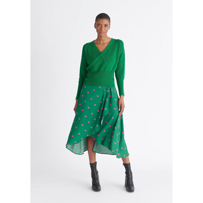 High low wrap top sale