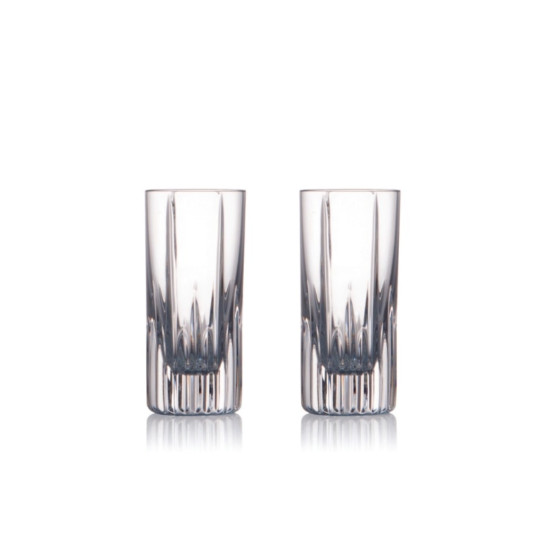 pair of crystal vodka shot glasses - e l i s k á