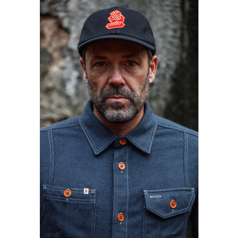 Thumbnail of &Sons Woollen Snap Cap Navy image