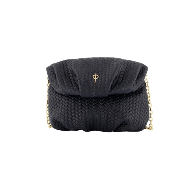 Thumbnail of Braid Print Baby Leda Navy - Leather Crossbody image