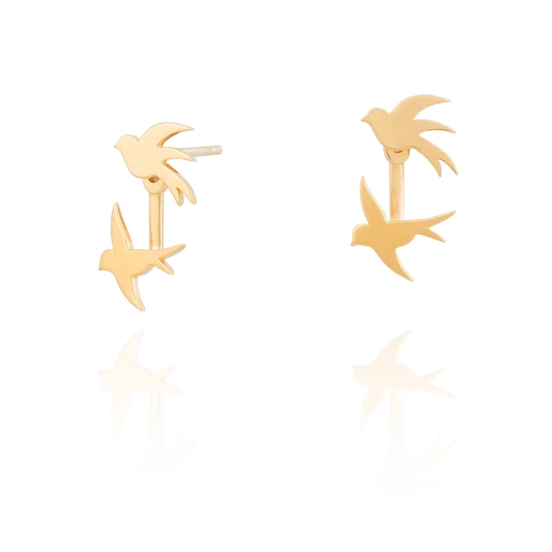 Thumbnail of 18K Gold Vermeil Swallow Earrings image