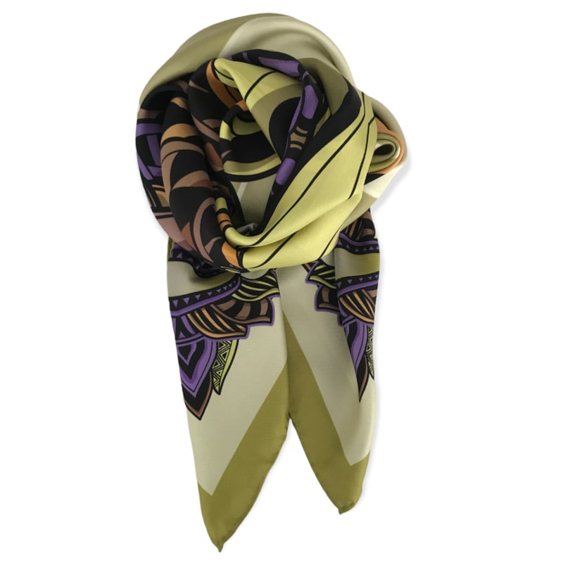 Thumbnail of Bwindi Monkey Silk Twill Scarf image