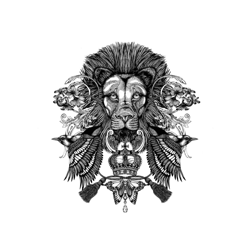 Thumbnail of 'The Regal Lion' Fine Art Print A5 image