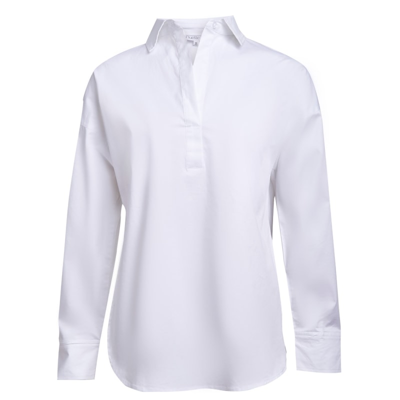 Thumbnail of Organic Stretch Cotton Oversized Pullover White Shirt - The Murray image